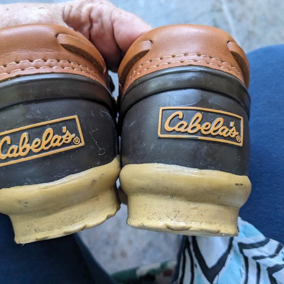 Cabela's Womens Size 7 Steel Shank Duck Boot Gum Shoes 82-0024 Slip On Brown - Picture 2 of 7